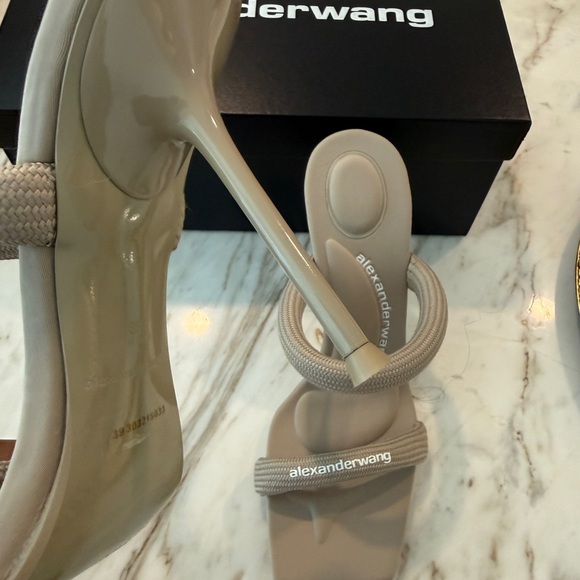 Alexander Wang Beige Rope Strap Square-Toe Heels - Picture 4 of 4